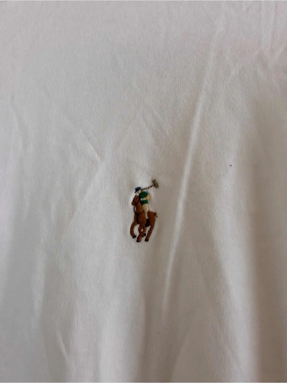Polo Ralph Lauren | like new white cotton crew neck long sleeve emblem t-shirt